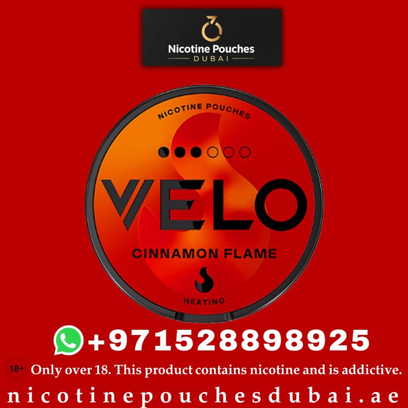 Velo Cinnamon Flame Nicotine Pouches 10mg in Dubai